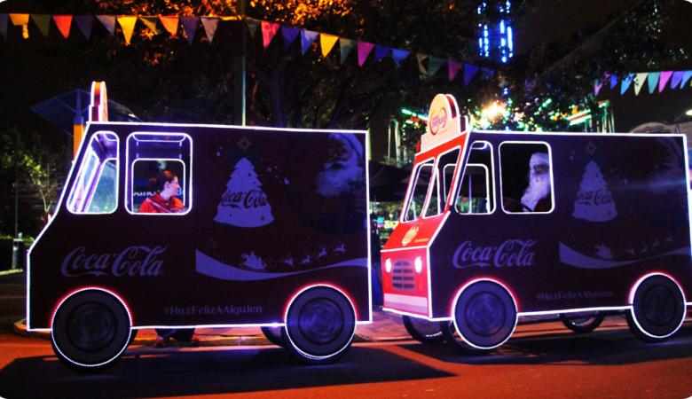 Publicidad de Caravana Coca Cola en eventos publicitarios